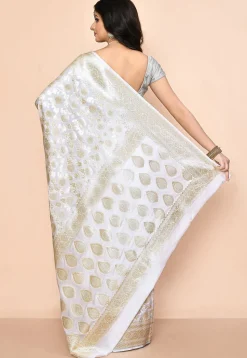 Banarasi Saree in White