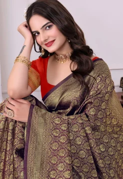 Banarasi Saree in Wine
