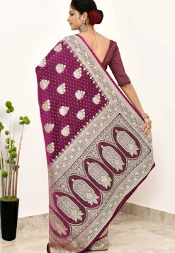 Banarasi Saree in Wine