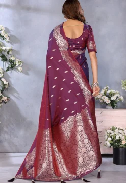 Banarasi Saree in Wine