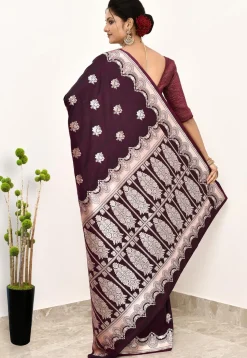 Banarasi Saree in Wine