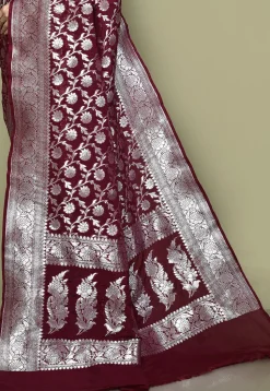 Banarasi Saree in Wine