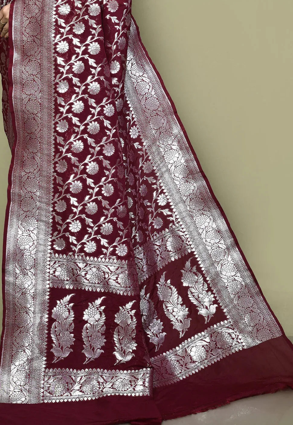 Banarasi Saree in Wine