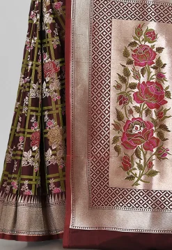 Banarasi Saree in Wine