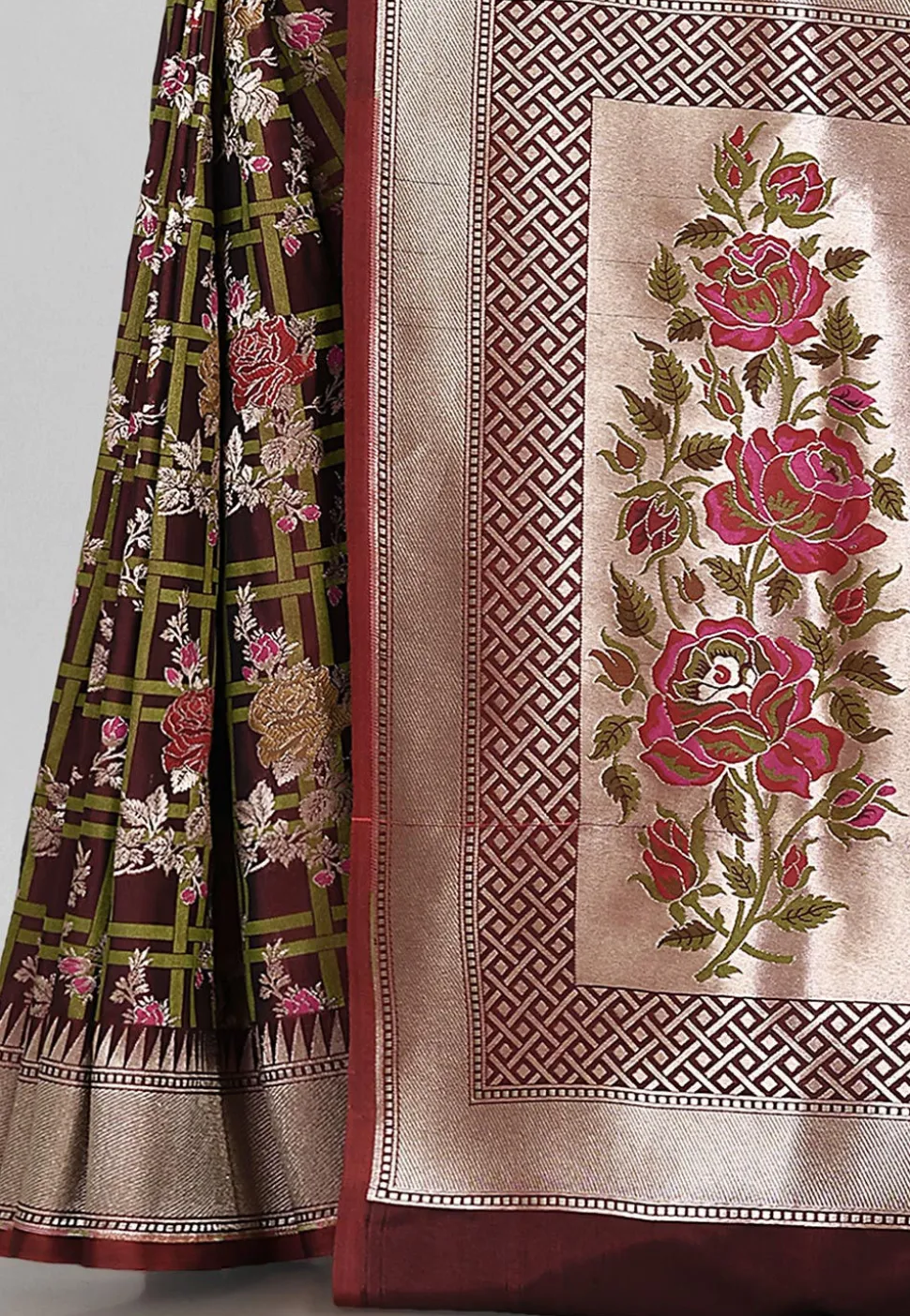 Banarasi Saree in Wine