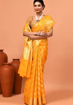 Banarasi Saree in Yellow
