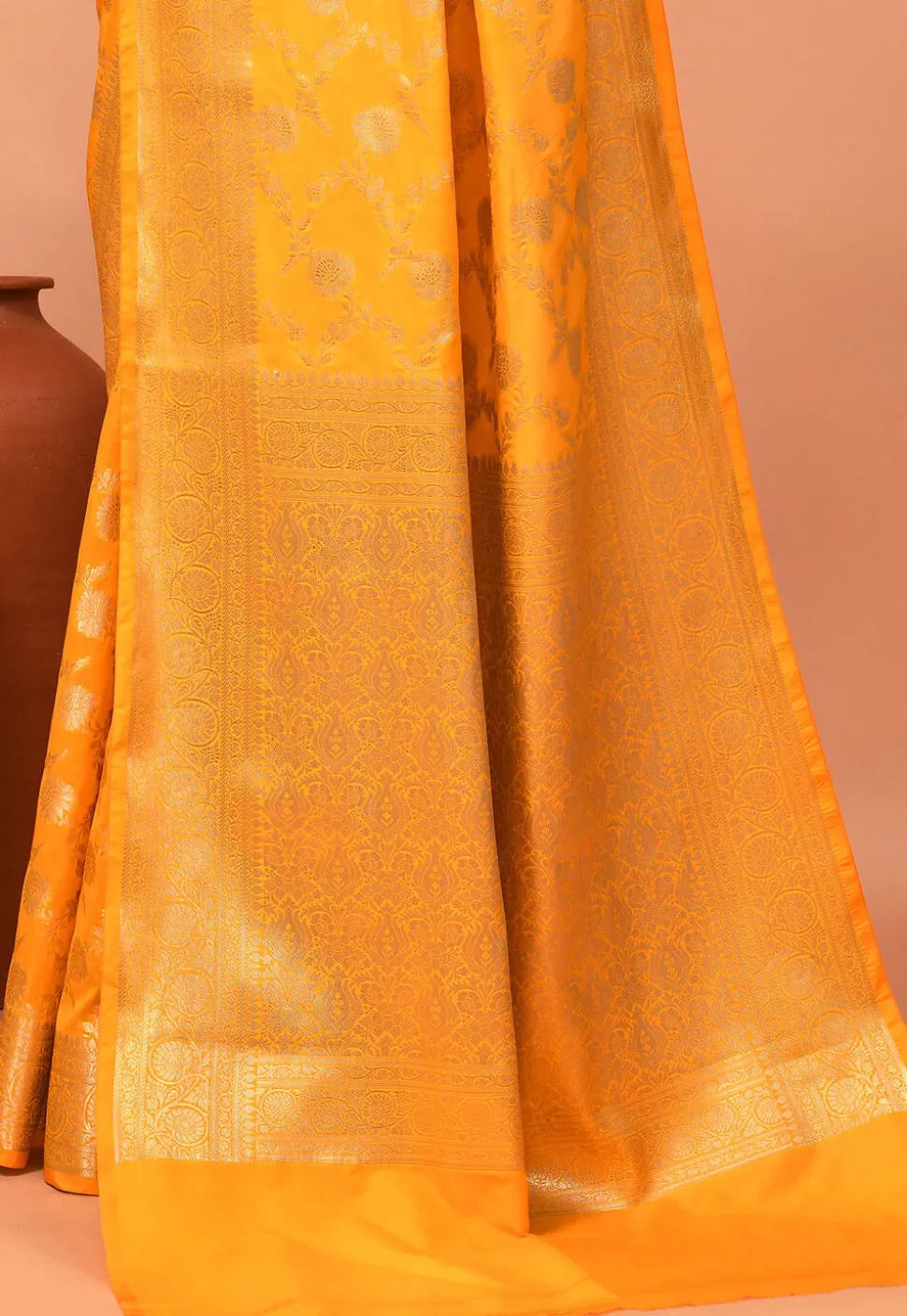 Banarasi Saree in Yellow