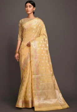 Banarasi Saree in Yellow