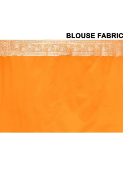 Banarasi Satin Silk Saree in Mustard