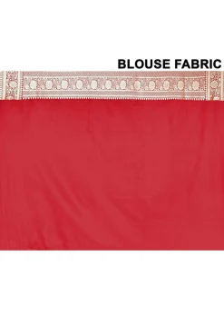 Banarasi Satin Silk Saree in Red