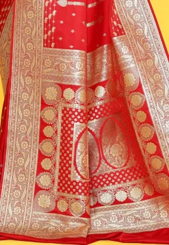 Banarasi Satin Silk Saree in Red