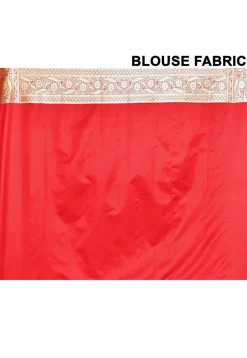 Banarasi Satin Silk Saree in Red