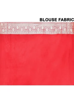 Banarasi Satin Silk Saree in Red
