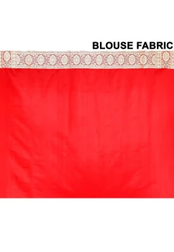 Banarasi Satin Silk Saree in Red