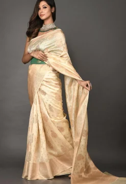 Banarasi Silk Saree in Beige