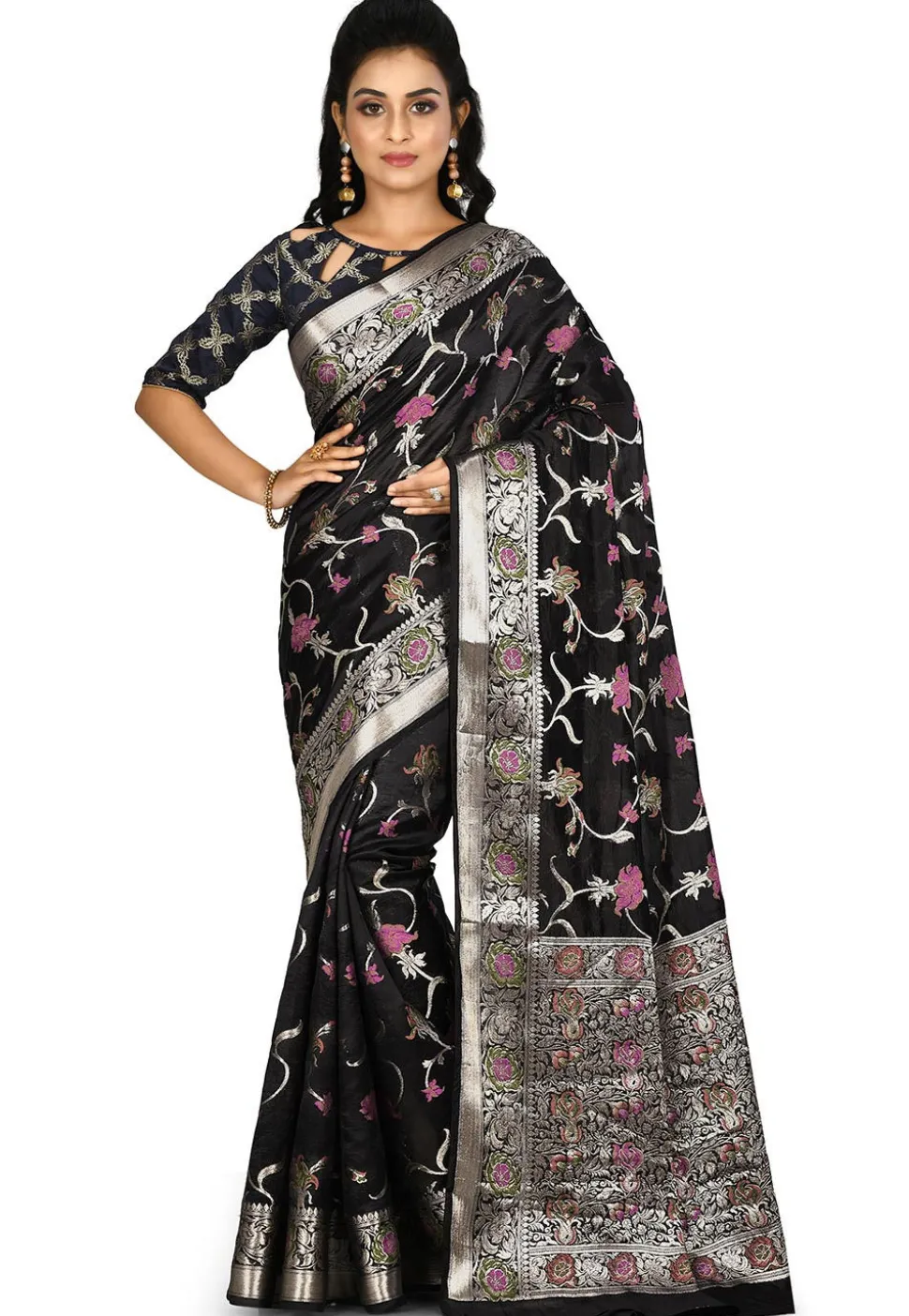 Banarasi Silk Saree in Black