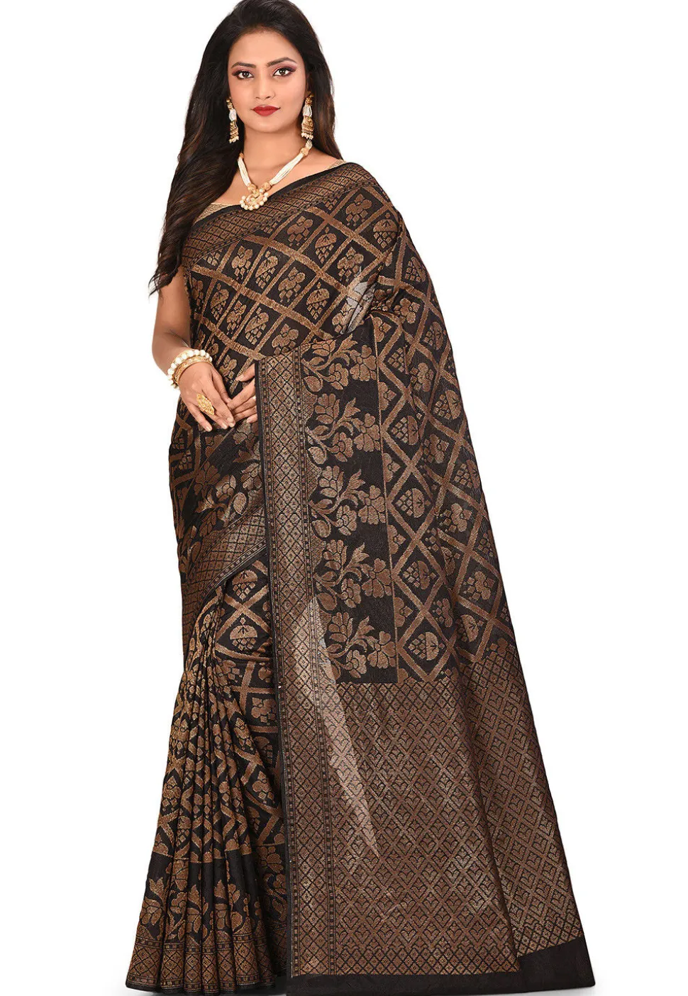 Banarasi Silk Saree in Black