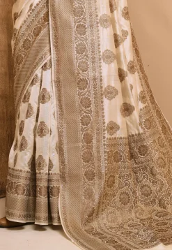 Banarasi Silk Saree in Cream
