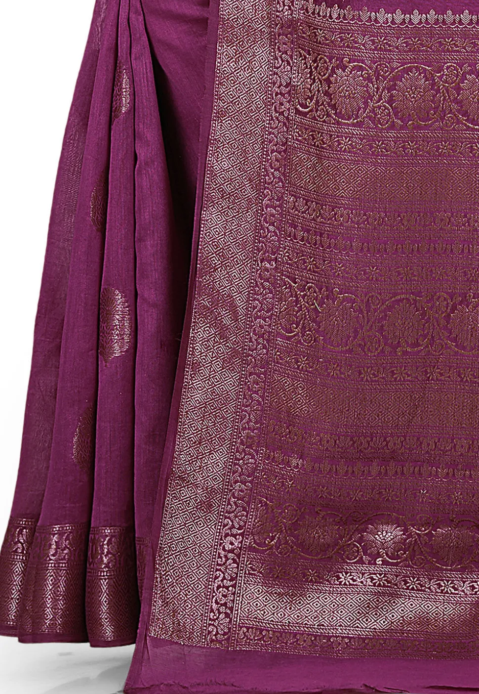Banarasi Silk Saree in Dark Purple