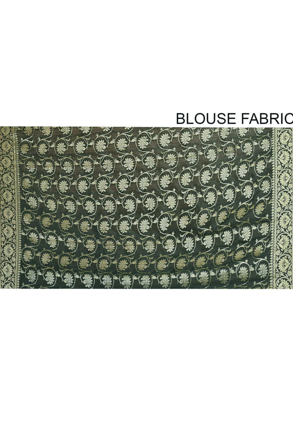 Banarasi Silk Saree in Dark Green