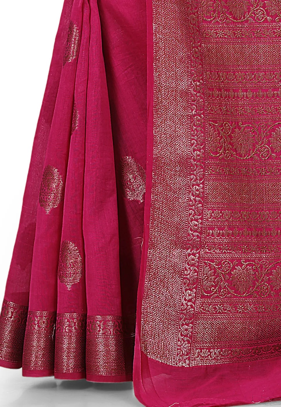 Banarasi Silk Saree in Fuchsia