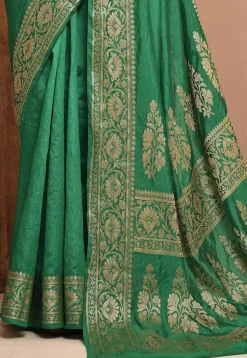 Banarasi Silk Saree in Green