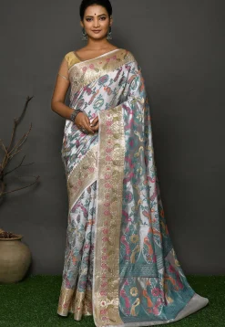 Banarasi Silk Saree in Off White