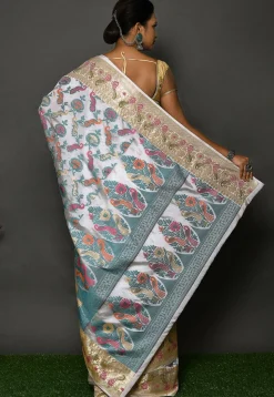 Banarasi Silk Saree in Off White