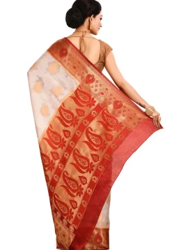 Banarasi Silk Saree in Off White