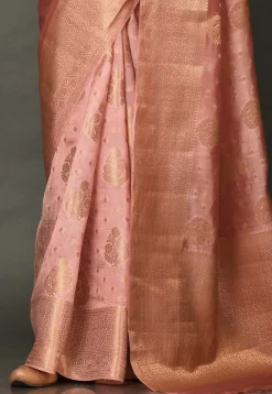 Banarasi Silk Saree in Old Rose