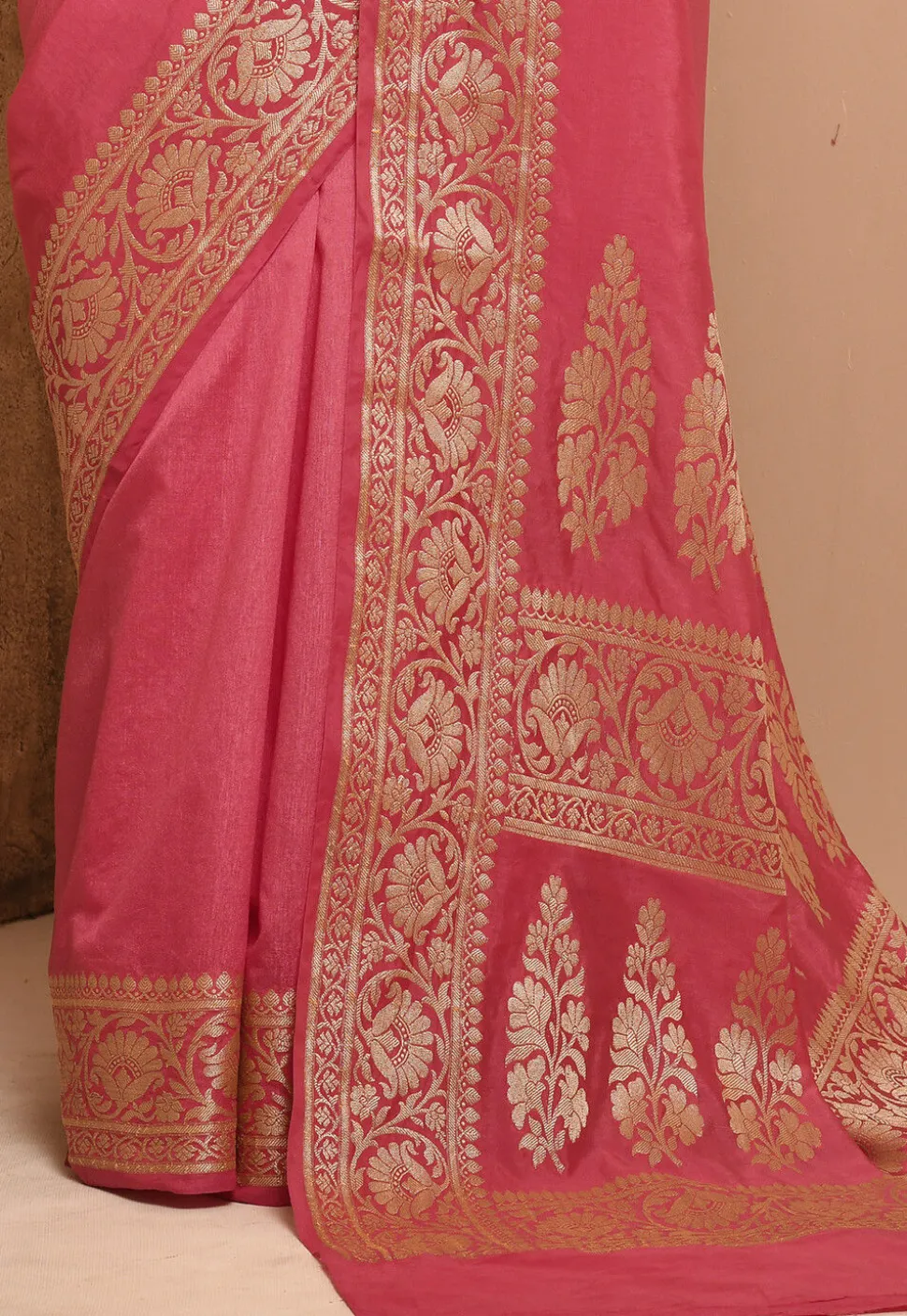 Banarasi Silk Saree in Peach
