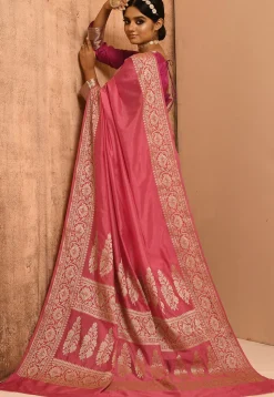 Banarasi Silk Saree in Peach