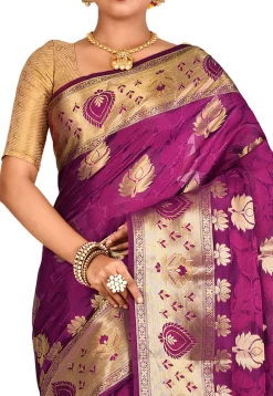 Banarasi Silk Saree in Purple
