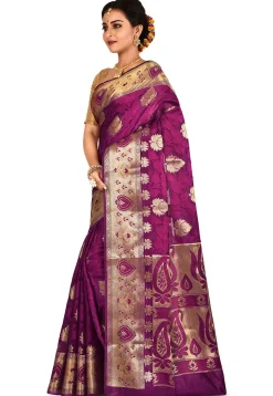Banarasi Silk Saree in Purple