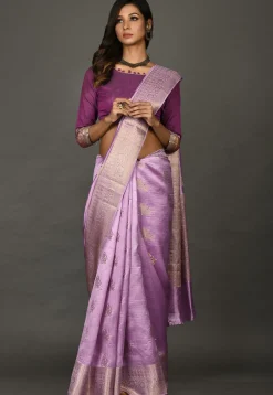 Banarasi Silk Saree in Purple
