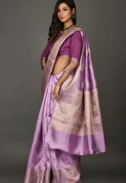 Banarasi Silk Saree in Purple