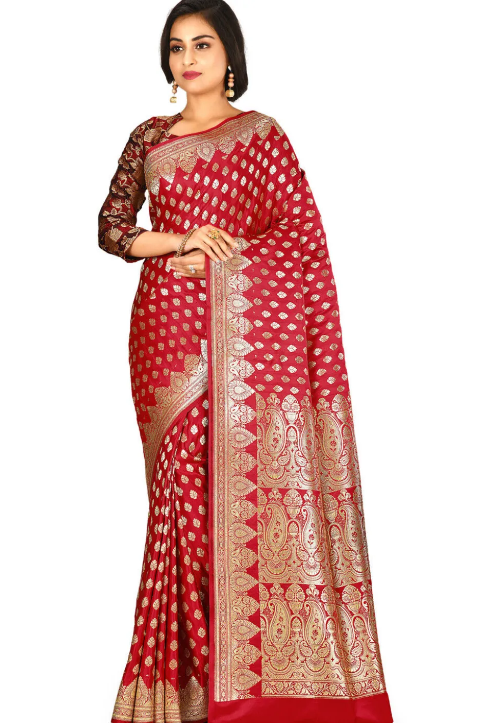 Banarasi Silk Saree in Red