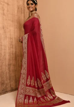 Banarasi Silk Saree in Red