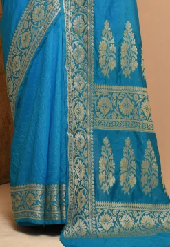 Banarasi Silk Saree in Sky Blue