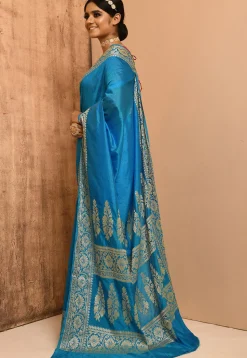 Banarasi Silk Saree in Sky Blue