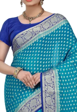 Banarasi Silk Saree in Sky Blue