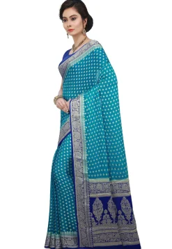 Banarasi Silk Saree in Sky Blue