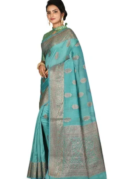 Banarasi Silk Saree in Turquoise