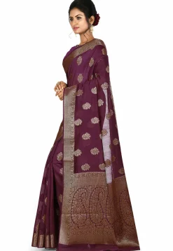 Banarasi Silk Saree in Violet