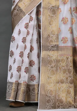 Banarasi Silk Saree in White
