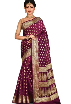 Banarasi Silk Saree in Wine