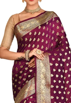 Banarasi Silk Saree in Wine