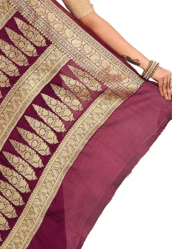 Banarasi Silk Saree in Wine