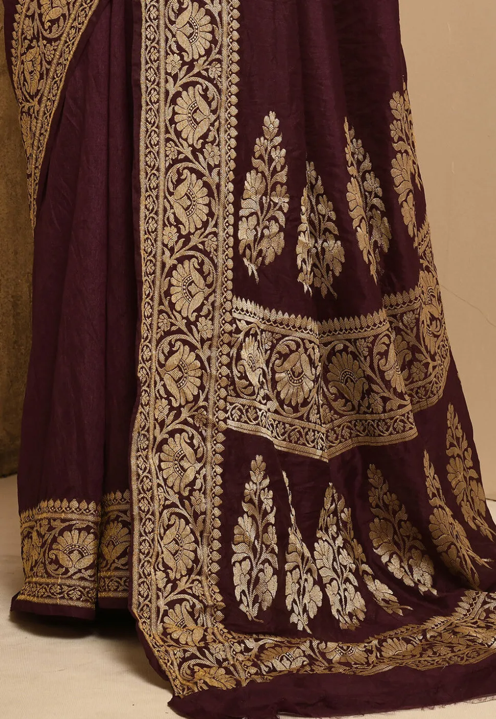 Banarasi Silk Saree in Wine