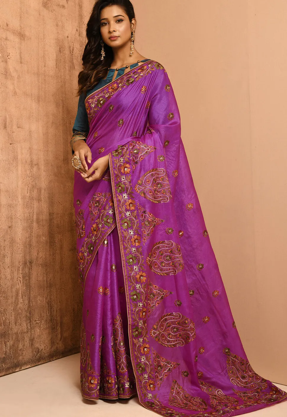 Banarasi Tussar Silk Saree in Pink